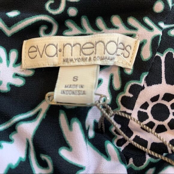 New York & Company X Eva Mendes Size Small Black, White, Green Maxi Dress - Picture 8 of 13